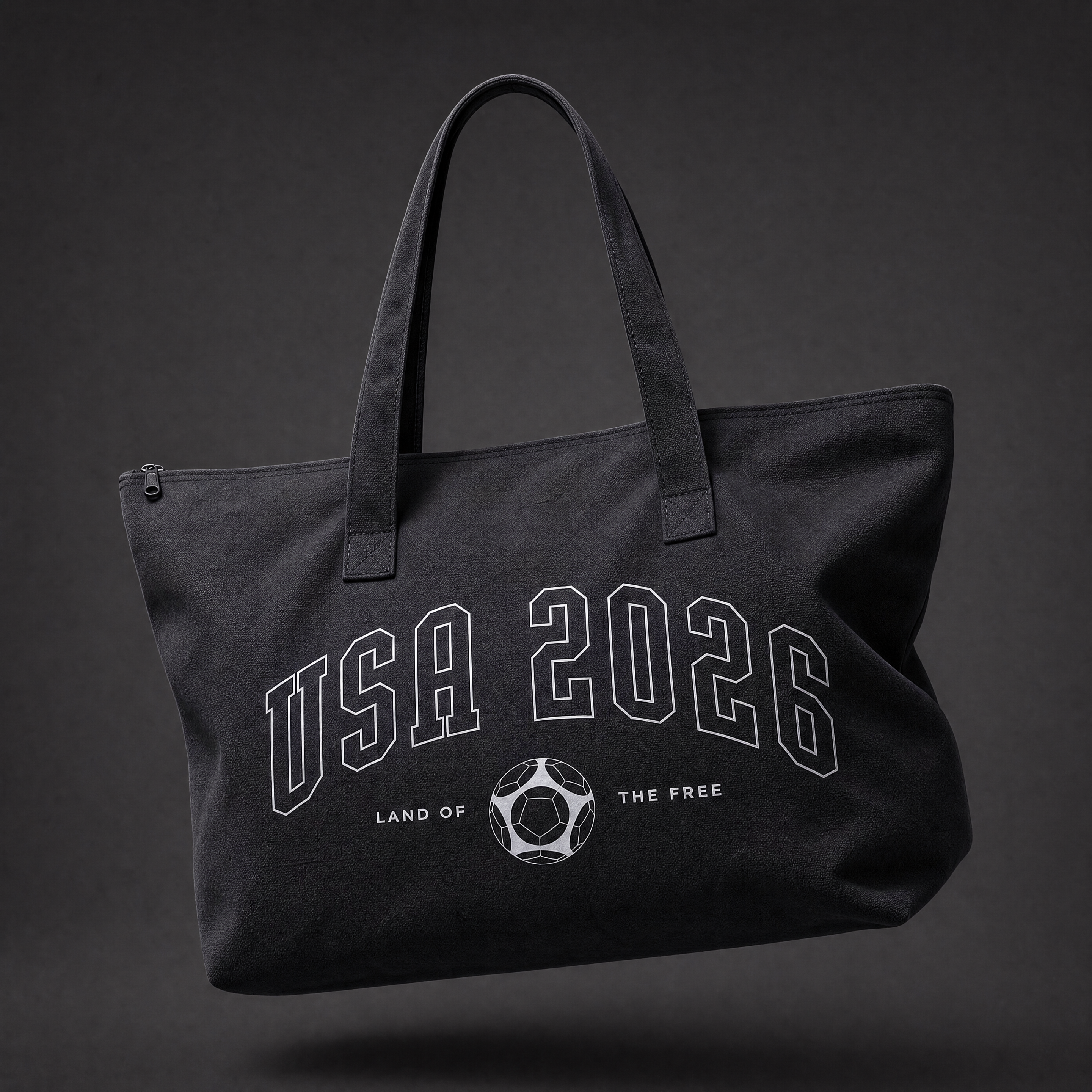 USA 2026 | Cotton Canvas Tote Bag with Zipper Top Closure