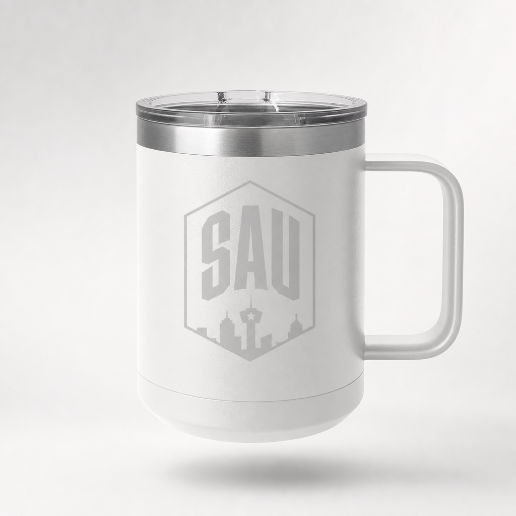 SA United | 15oz Insulated Coffee Mug with Slider Lid