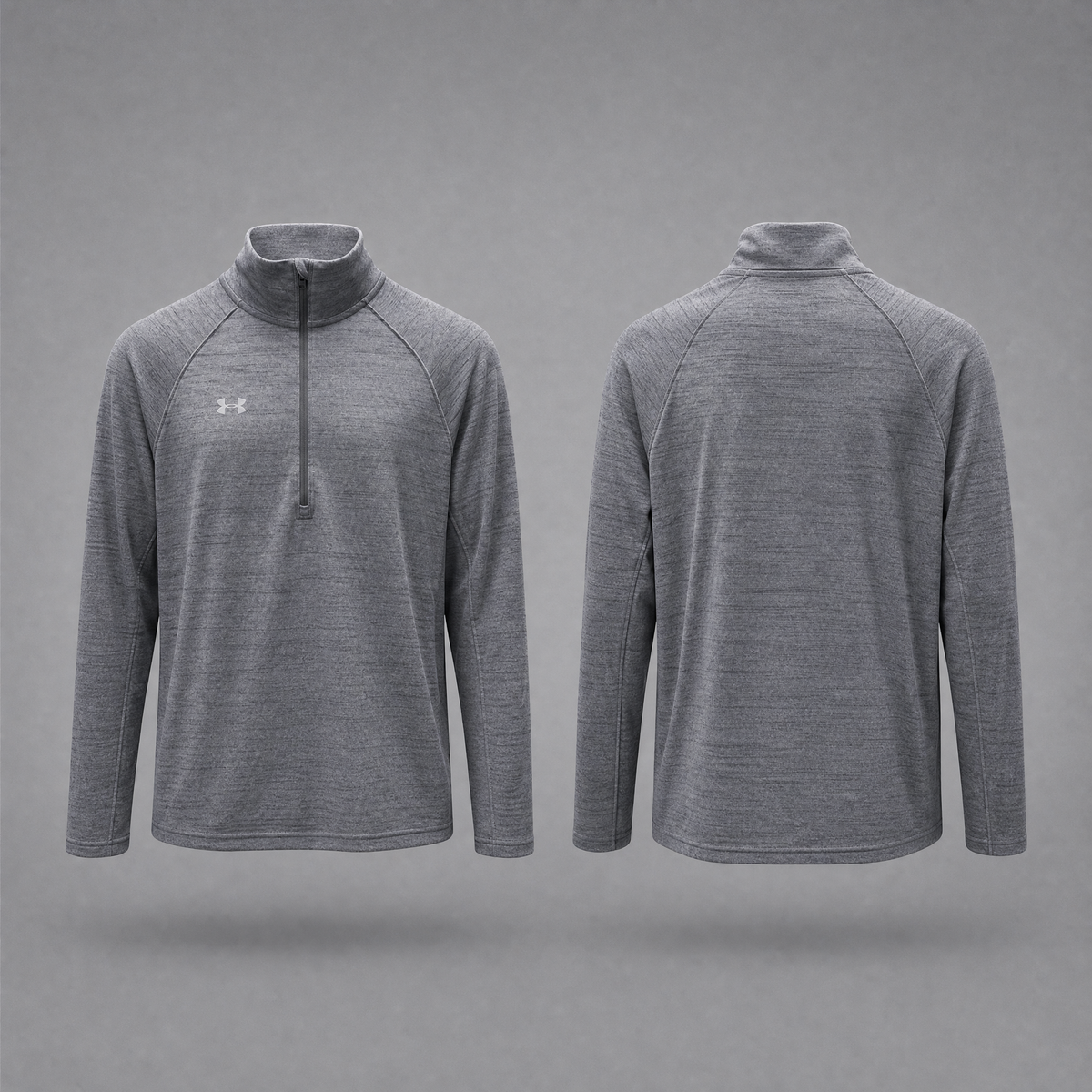 UA Women's Novelty Tech 1/4 Zip – Gray, front view