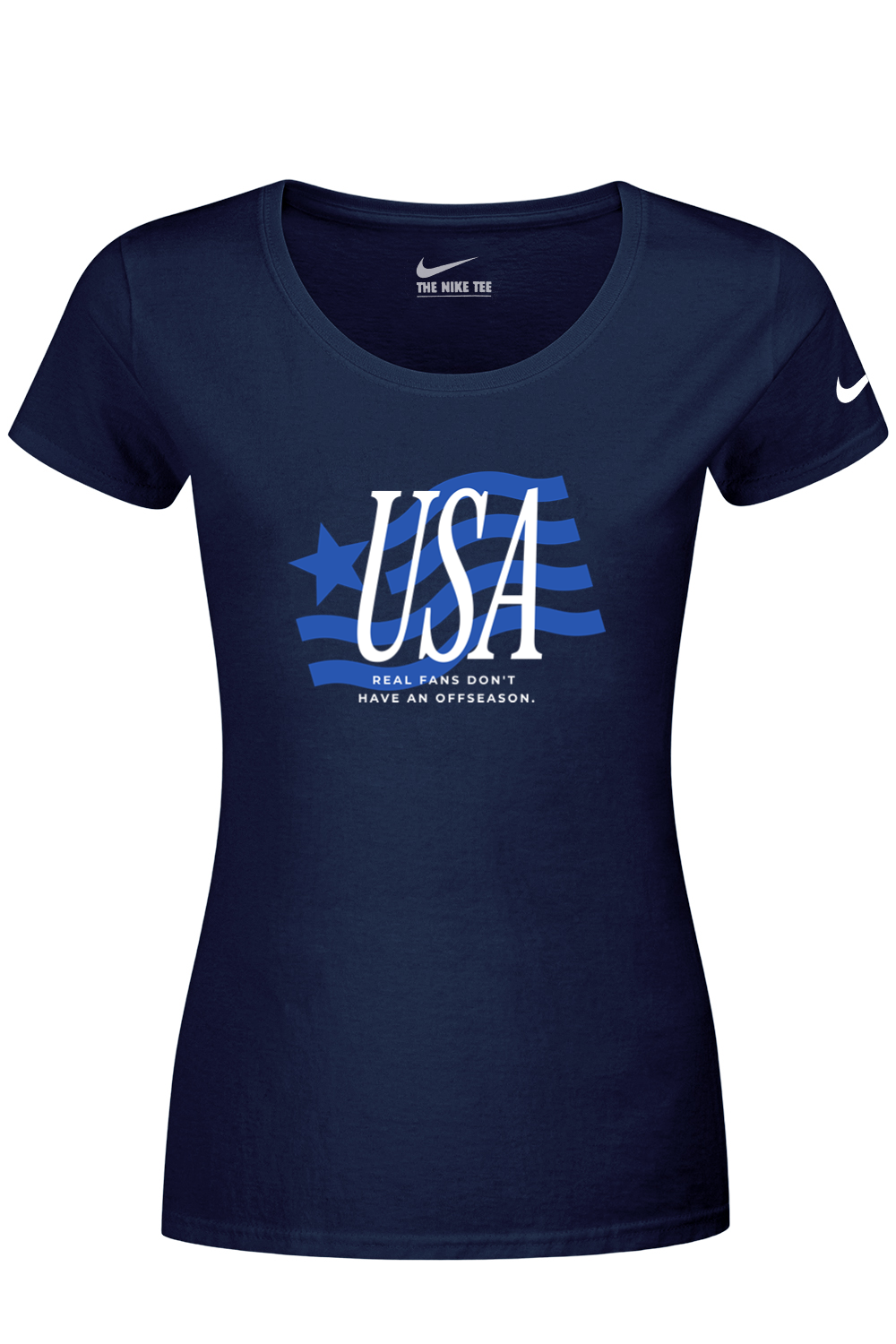 USA Real Fans | Nike Ladies Dri-Fit Scoop Neck T-Shirt